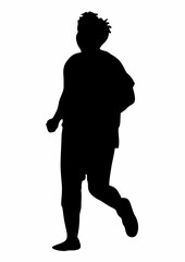 Fototapeta na wymiar silhouette of a child playing