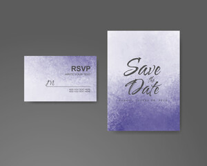 Wedding invitation with abstract watercolor background