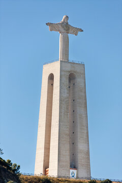 Christ the King statue against sky, Setubal, Lisbon, Portugal