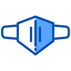 Mask blue outline icon