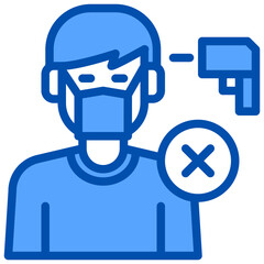 Virus blue outline icon