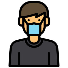 Mask filled outline icon