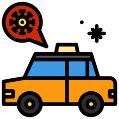 Taxi filled outline icon