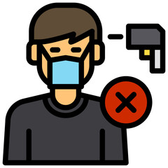 Virus filled outline icon