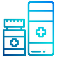 Obraz premium Drug gradient line icon