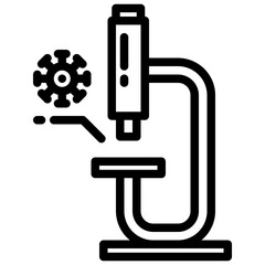 Microscope outline icon