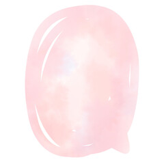 Speech Bubble Pink Watercolor