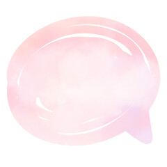 Speech Bubble Pink Watercolor