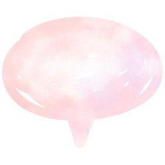 Speech Bubble Pink Watercolor