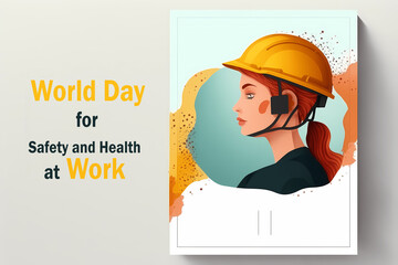 illustration of National safety day, week and worker, employees safety awareness at working place. Generative AI