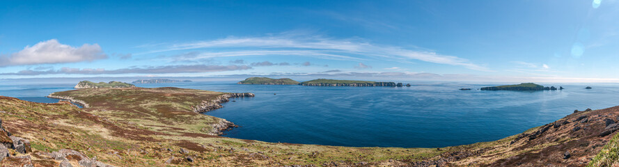 View of the Semidi Islands, Gulf of Alaska, USA