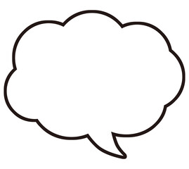 シンプルな吹き出し　イラスト素材