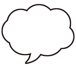 シンプルな吹き出し　イラスト素材