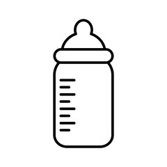 Baby milk feeding bottle icon 