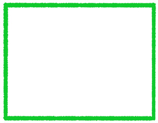 Obraz premium 太め緑色鉛筆フレーム 枠