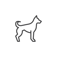 Dog animal line icon