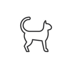 Cat animal line icon