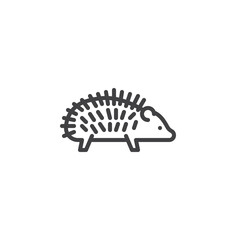 Hedgehog pet line icon
