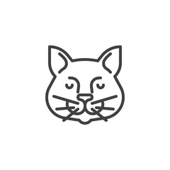Cat face line icon