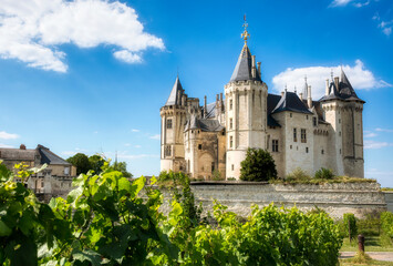 Fototapeta na wymiar The Famous Castle of Saumur, Loire Valley, France
