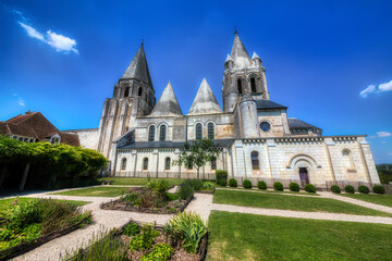 Fototapeta na wymiar The Church of Saint-Ours in Loches, Loire Valley, France