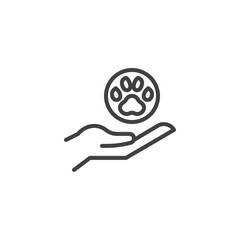 Obraz premium Pet care line icon