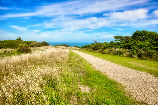 Footpath on the Moors at Fairlight, near Hastings, England