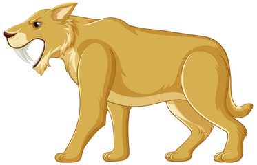 Saber Toothed cat vector