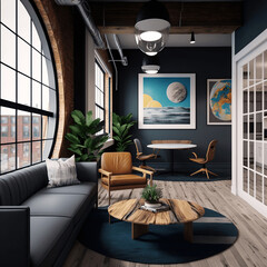 A warm and inviting space, where technology and creativity converge to ignite bright ideas and feed the imagination. A perfect place for the productive mind to rest, work, and soar. 