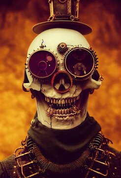 The Madcap Mechanic of the Mechanical Menagerie - Steampunk Character. Generative AI