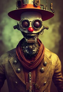 The Steampunk Strategist of the Skies - Steampunk Character. Generative AI