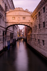 Fototapeta na wymiar The Bridge Of Sighs In Venice At Sunset