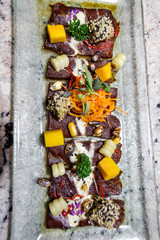 Plato de comida típica del Perú, en las fotos se puede apreciar el Arte Culinario en el Perú.