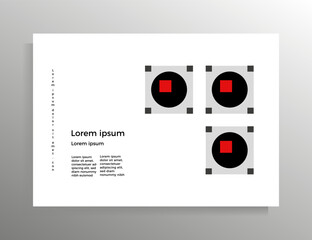 Cover for brochure, booklet, book, poster, flyer. Vector geometric design template. Format horizontal A4.