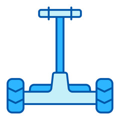 Gyroscooter with handle - icon, illustration on white background, similar style