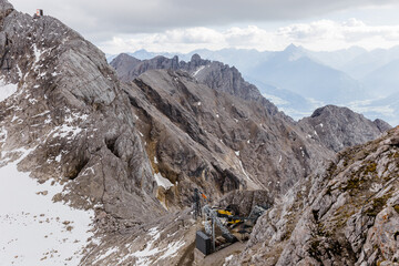 glacier with slopes for skiing