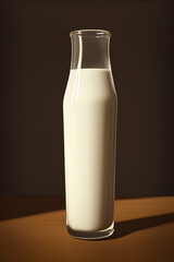 A long open bottle of milk, Generative AI