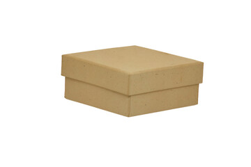  square cardboard box with a lid on a white background