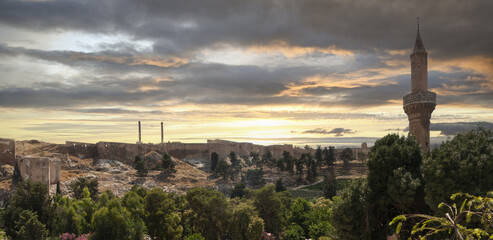 Obraz premium Sanliurfa Castle view in Sanliurfa City of Turkey