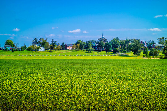 The gorgeous view of the field of Hershey Gettyburg, Pennsylvania
