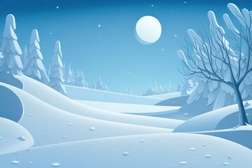 Frosty and snowy winter background with empty space for your decoration. Generative AI