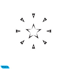 Fototapeta premium Icon vector graphic of Star line