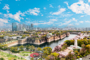 Fototapeta premium 都市風景イメージ 大阪城