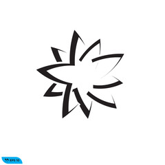 Icon vector graphic of Star flower