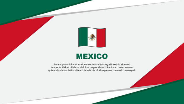 Mexico Flag Abstract Background Design Template. Mexico Independence Day Banner Cartoon Vector Illustration. Mexico