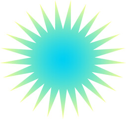 Green gradient star