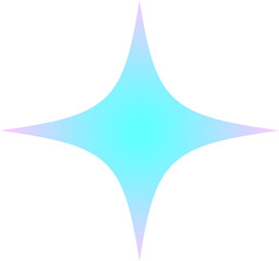 Blue and pink gradient star