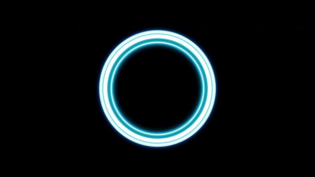 The Round glowing Abstract Circle Frame is shining and attracting attention with copy space. Loop 4K footage with round shape for Logo or Technology overview.