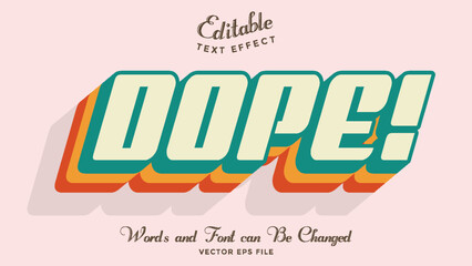 Retro editable text effect template, Slang Words 
