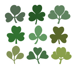 Beautiful shamrock vector shape - symbol of Ireland, St. Patrick's Day celebration